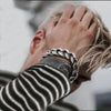 Bracelet gourmette,Maillons épais,Bracelets acier inoxydable,Bracelet massif,Bijou biker,Fermoir à clip,Bracelet homme femme.