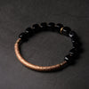 Bracelet en cuivre et pierre obsidienne, style et d'efficacité en matière de santé, et de bien-être général.Zahros.com